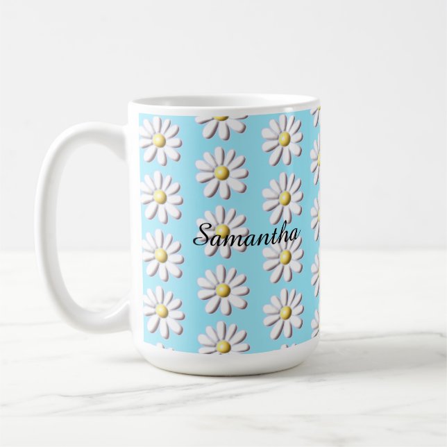 Caneca De Café 3D Daisy Flower (Esquerda)