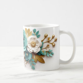 Caneca De Café 3D Floral Mug