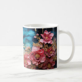 Caneca De Café 3D Floral Mug