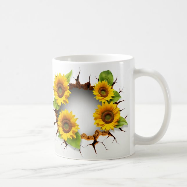 Caneca De Café 3D Floral Mug (Direita)
