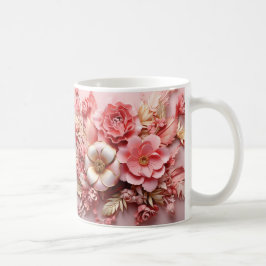 Caneca De Café 3D Floral Mug