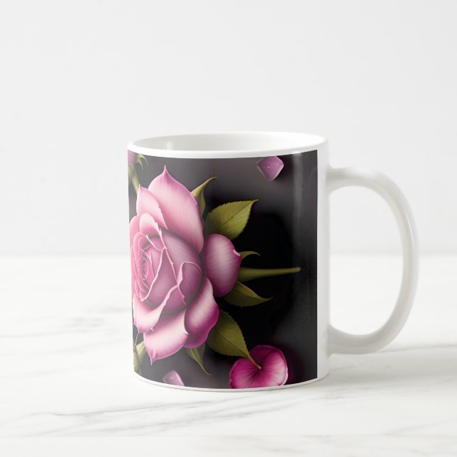 Caneca De Café 3D Floral Mug (Direita)