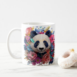 Caneca De Café 3D Parecendo Um Urso De Panda Impresso
