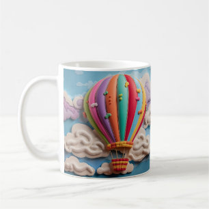 Caneca De Café 3D Parecendo Uma Cama De Café De Ar Quente Impress