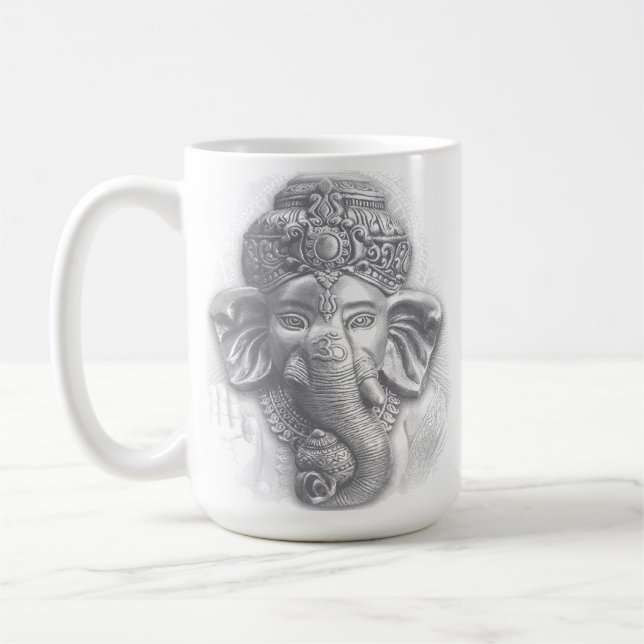 Caneca De Café 3d Senhor Ganesha - Om (Esquerda)