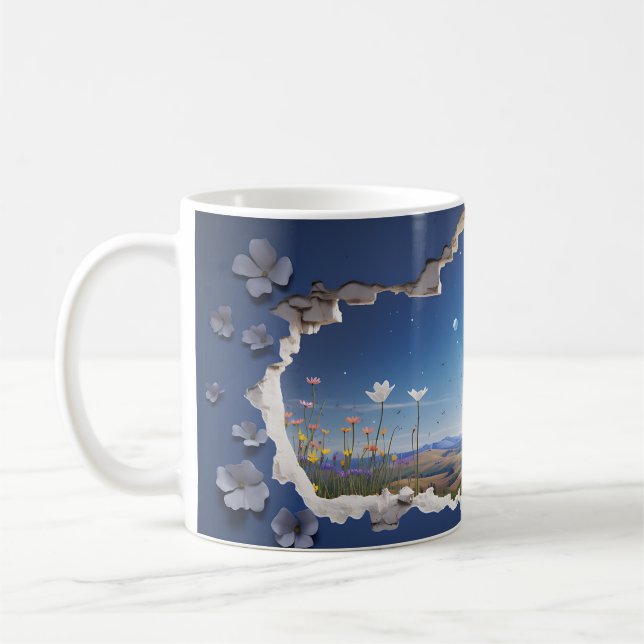 Caneca De Café 3D Starry Night design (Esquerda)