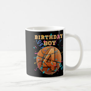 Caneca De Café 4º Aniversário: Quatro Jogada de Basquete de 4 Ano