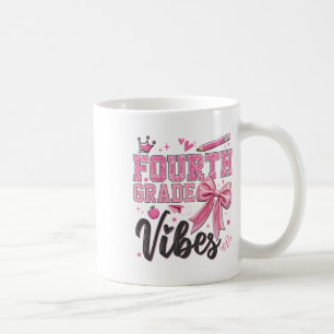 Caneca De Café 4º Vibrações da Quarta Série de Volta à Escola Coq