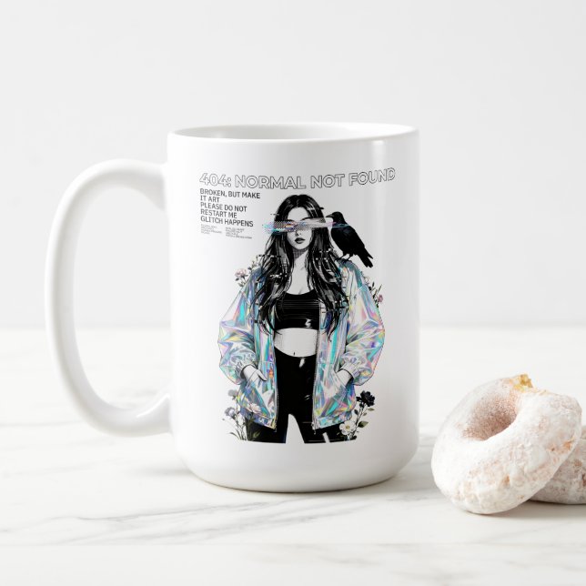 Caneca De Café 404 – Normal Not Found (Com Donut)