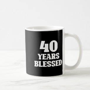 Caneca De Café 40 Anos Abençoados 40º Aniversário Religioso Crist