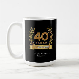 Caneca De Café 40 anos de sensatez - aniversário personalizado pr