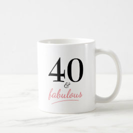 Caneca De Café 40 e aniversário de 40 anos fabuloso para presente
