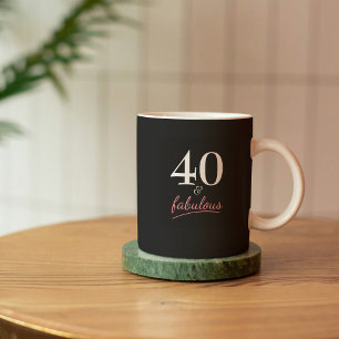 Caneca De Café 40 e presente de aniversário fabuloso