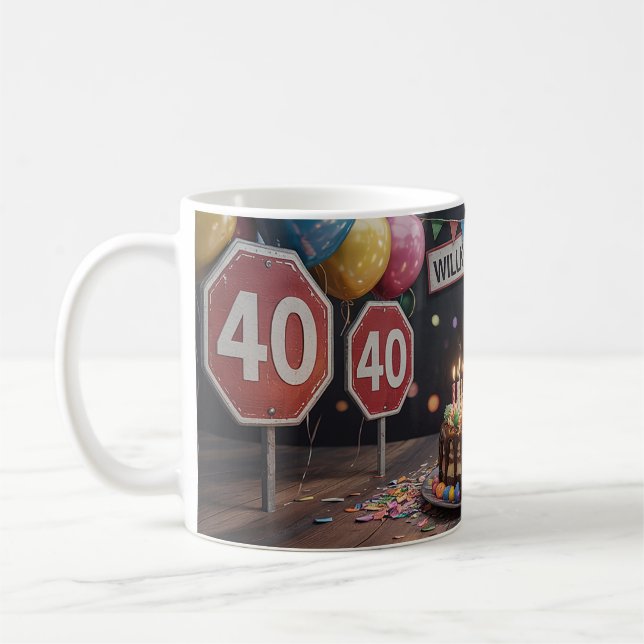 Caneca De Café 40 Geburtstag (Esquerda)