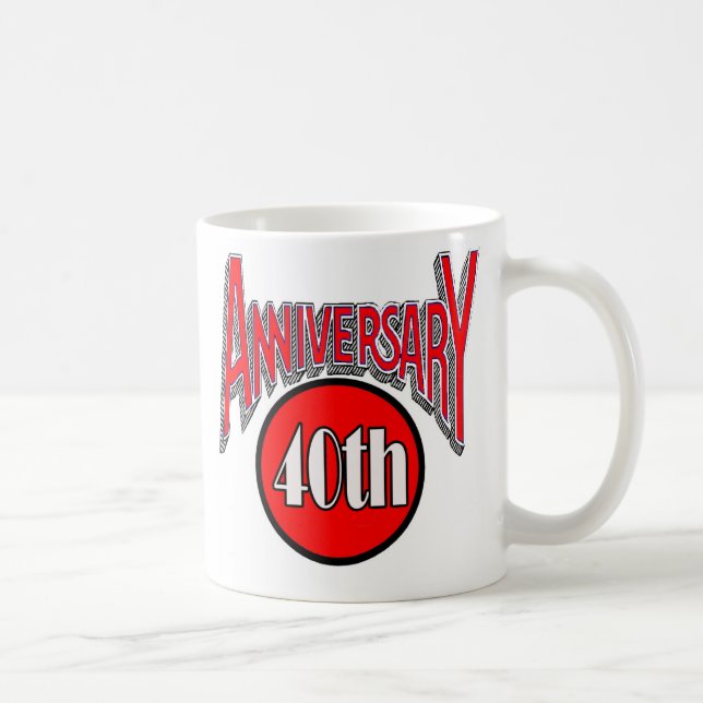Caneca De Café 40th aniversário (Direita)