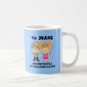 Caneca De Café 40th Presente do aniversário de casamento para ele