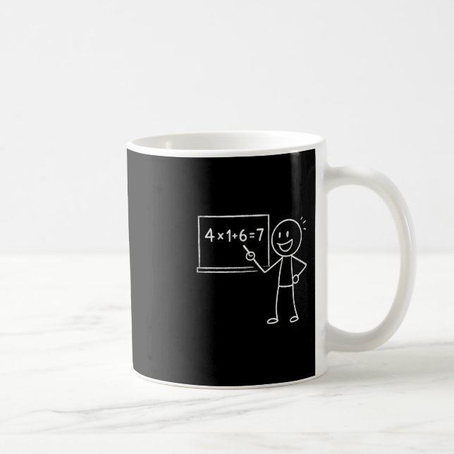 Caneca De Café 41 67 Meme 41 67 Engraçado Professor de Matemática (Direita)