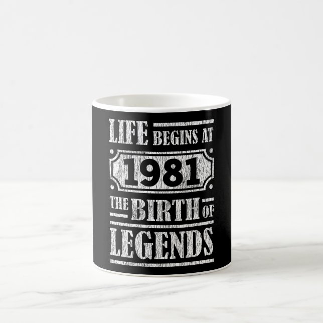 Caneca De Café 44 Anos De 1981 Nascimento Da Lenda 44 (Centro)