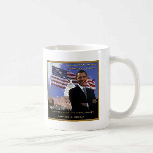 Caneca De Café 44o Presidente Barack H. Obama (Direita)