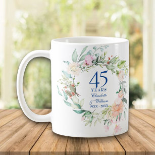 Caneca De Café 45º aniversário do 65º aniversário do casamento Co