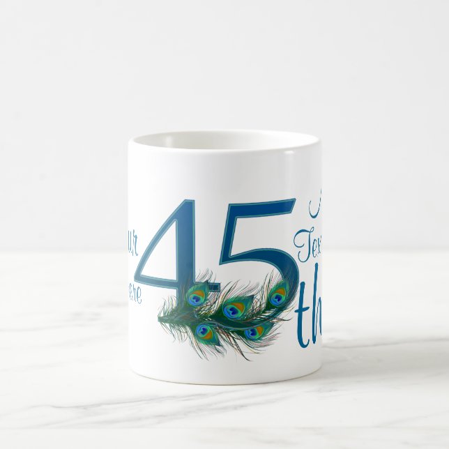 Caneca De Café # 45 - 45th aniversário de casamento ou 45th (Centro)