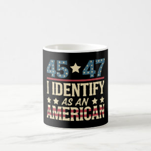 Caneca De Café 45 47 Eu Me Identifico Como Uma Bandeira Americana