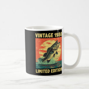 Caneca De Café 45 anos Presente 1980 Pesca Pescador Peixes 45