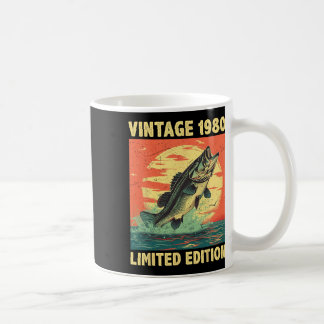 Caneca De Café 45 anos Presente 1980 Pesca Pescador Peixes 45