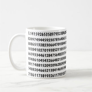 Caneca De Café 476 dígitos do Pi