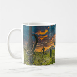 Caneca De Café 4792-2-Paisagem do Deserto ao Sunset