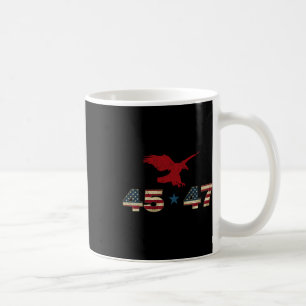Caneca De Café 47 Trump 2024 Presidente Eleição Águia Patriótica 