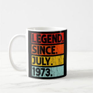 Caneca De Café 49.a Legenda de aniversário desde julho de 1973 49
