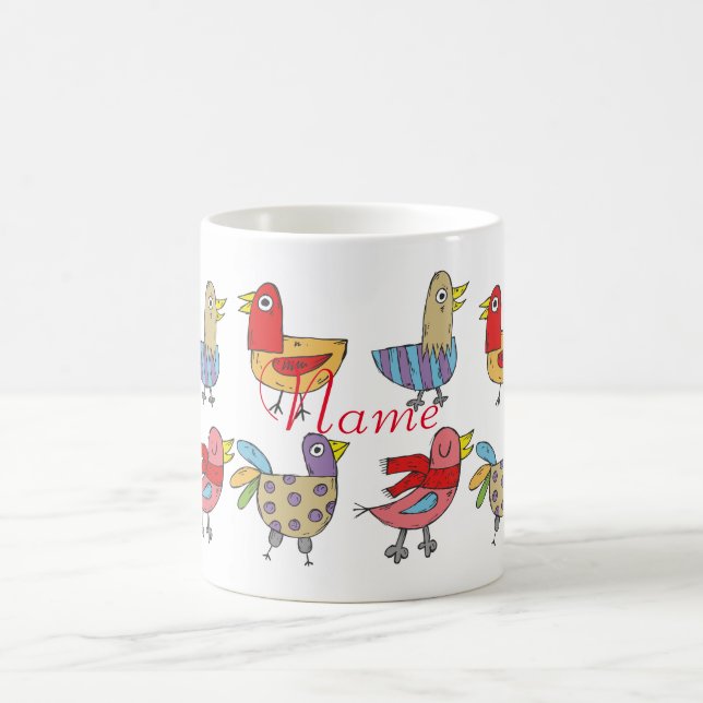 Caneca De Café 4 Aves Engraçadas Thunder_Cove (Centro)