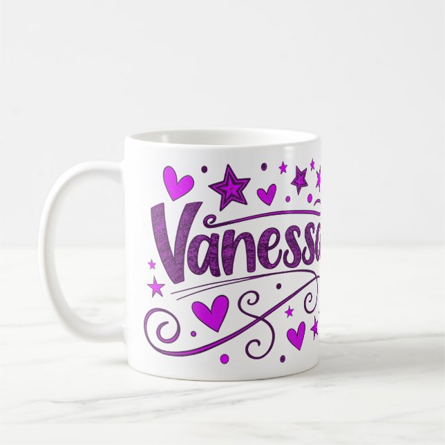 Caneca De Café 4 Color Vanessa 1 - Doodle (Esquerda)