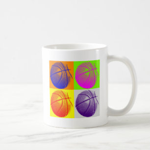 Caneca De Café 4 Cores de basquete de Pop