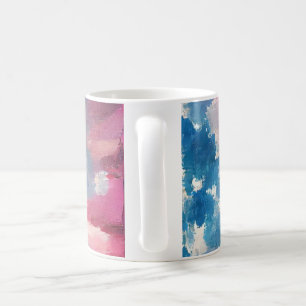 Caneca De Café 4 de julho bandeira dos EUA ama abstrato digital a