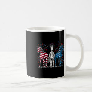 Caneca De Café 4 De Julho Cavalo Passa Vermelho Branco E Azul Ame