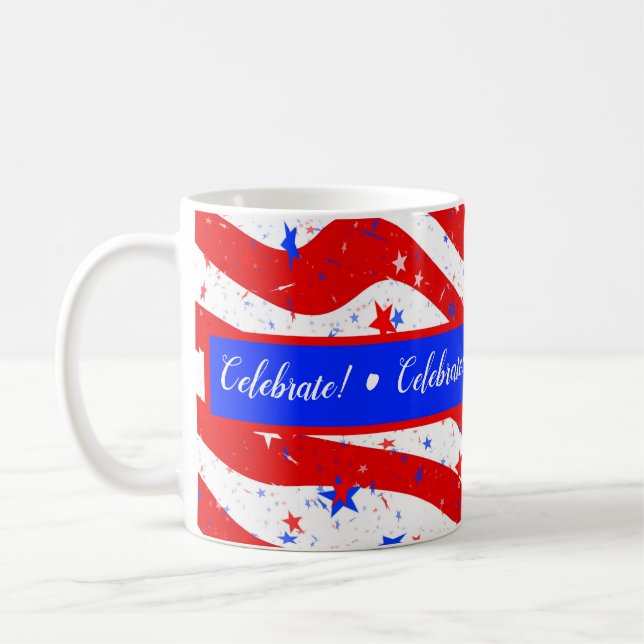 Caneca De Café 4 de julho Celebração de Mug de Café (Esquerda)