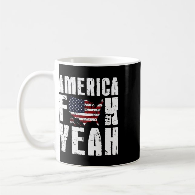 Caneca De Café 4 De Julho Engraçado - América Yeah  (Esquerda)