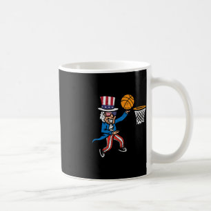 Caneca De Café 4 de julho, jogador de basquetebol Tio Sam America