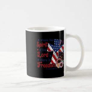 Caneca De Café 4 De Julho Liberdade Onde O Espírito Do Senhor É