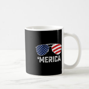 Caneca De Café 4 De Julho Merica Óculos De Sol Bandeira Americana