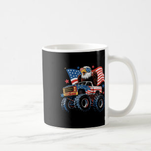 Caneca De Café 4 De Julho Monster Truck Bald Eagle American Flag