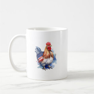 Caneca De Café 4 de julho Mug | Galinha Patriótica Mug
