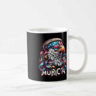 Caneca De Café 4 de julho, Patriótica Engraçada Águia 4 de julho