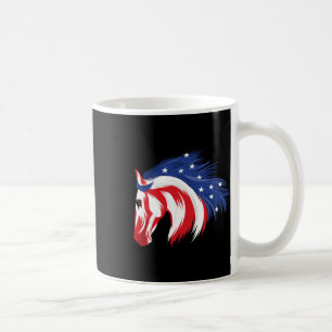 Caneca De Café 4 De Julho Patriótico Bandeira Americana De Cavalo