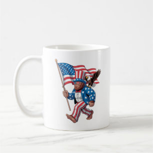 Caneca De Café 4 De Julho, Pé Grande E Águia Balda