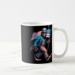 Caneca De Café 4 De Julho Sasquatch Patriótico Americano F