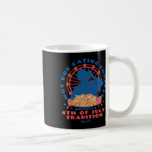Caneca De Café 4 De Julho Tradição Cachorro-Quente Comendo Engraç