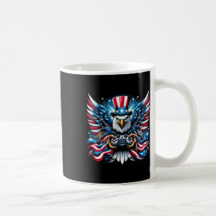 Caneca De Café 4 De Julho Vídeo Jogo Bald Eagle American Flag Bo